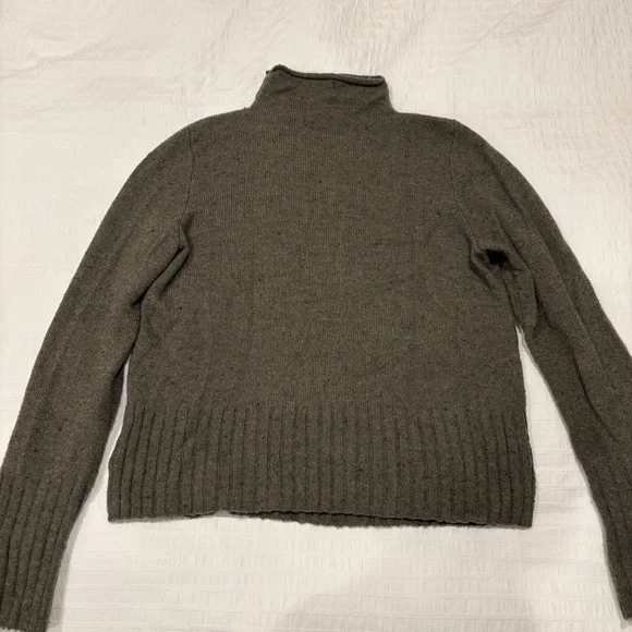 Madewell Donegal Inland Turtleneck Wool Sweater Forest Green - Picture 3 of 11